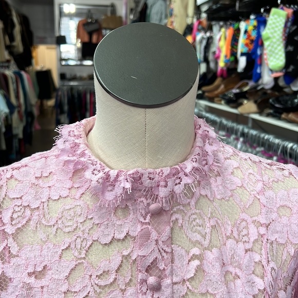 Vintage Miss Elliette California pink lace dress size 6 - Picture 4 of 6